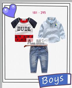 stelan 3in1 kaos kemeja jeans